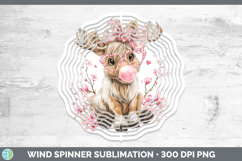 GorgeousWoodland Pink Bubble Gum Wind Spinner design.