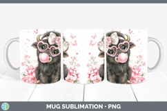 GorgeousWoodland Pink Bubble Gum Mug Wrap design.