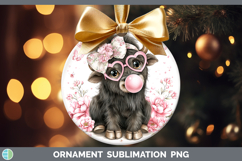 GorgeousWoodland Pink Bubble Gum Ornament design.