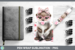 GorgeousWoodland Pink Bubble Gum Pen Wrap design.