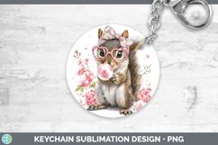 GorgeousWoodland Pink Bubble Gum Keychain design.