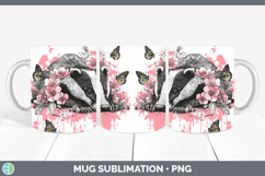 GorgeousWoodland Pink Drips Mug Wrap design.