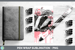 GorgeousWoodland Pink Drips Pen Wrap design.