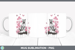 GorgeousWoodland Pink Drips Mug Wrap design.