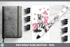 GorgeousWoodland Pink Drips Pen Wrap design.