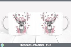 GorgeousWoodland Pink Drips Mug Wrap design.