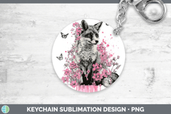 GorgeousWoodland Pink Drips Keychain design.