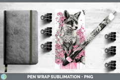 GorgeousWoodland Pink Drips Pen Wrap design.