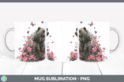 GorgeousWoodland Pink Drips Mug Wrap design.