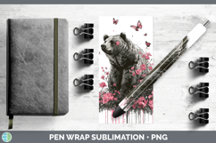 GorgeousWoodland Pink Drips Pen Wrap design.