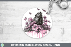 GorgeousWoodland Pink Drips Keychain design.