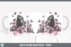 GorgeousWoodland Pink Drips Mug Wrap design.