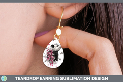 GorgeousWoodland Pink Drips Teardrop Earrings design.
