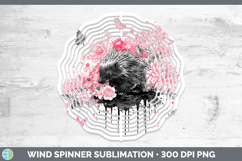 GorgeousWoodland Pink Drips Wind Spinner design.