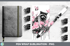 GorgeousWoodland Pink Drips Pen Wrap design.