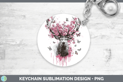 GorgeousWoodland Pink Drips Keychain design.