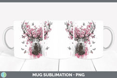 GorgeousWoodland Pink Drips Mug Wrap design.