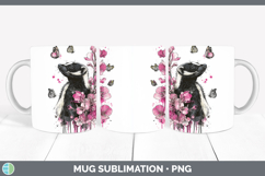 GorgeousWoodland Pink Drips Mug Wrap design.