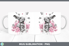 GorgeousWoodland Pink Drips Mug Wrap design.
