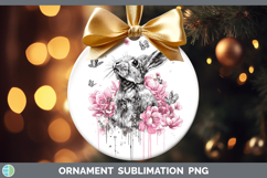 GorgeousWoodland Pink Drips Ornament design.