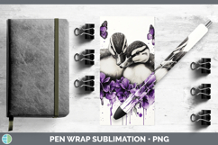 GorgeousWoodland Purple Drips Pen Wrap design.