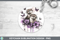 GorgeousWoodland Purple Drips Keychain design.
