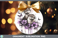GorgeousWoodland Purple Drips Ornament design.