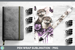 GorgeousWoodland Purple Drips Pen Wrap design.