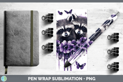 GorgeousWoodland Purple Drips Pen Wrap design.