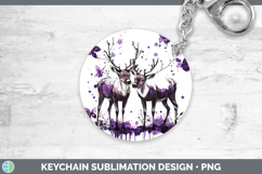 GorgeousWoodland Purple Drips Keychain design.