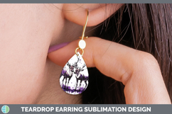 GorgeousWoodland Purple Drips Teardrop Earrings design.