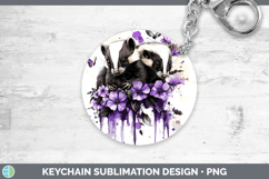 GorgeousWoodland Purple Drips Keychain design.
