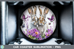 GorgeousWoodland Purple Drips Car Coaster design.