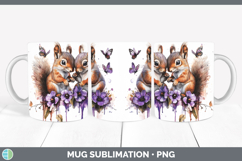 GorgeousWoodland Purple Drips Mug Wrap design.