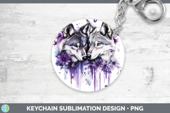 GorgeousWoodland Purple Drips Keychain design.