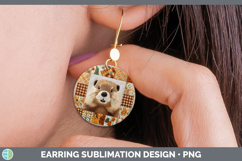 GorgeousWoodland Quilted Patchwork Round Earrings design.