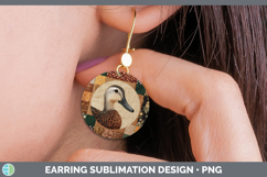 GorgeousWoodland Quilted Patchwork Round Earrings design.