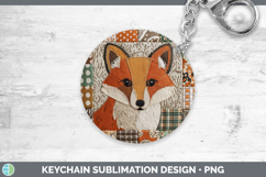 GorgeousWoodland Quilted Patchwork Keychain design.