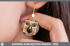 GorgeousWoodland Quilted Patchwork Round Earrings design.
