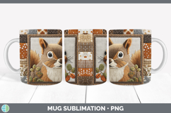 GorgeousWoodland Quilted Patchwork Mug Wrap design.