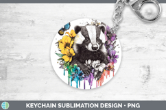 GorgeousWoodland Rainbow Splash Keychain design.