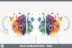 GorgeousWoodland Rainbow Splash Mug Wrap design.