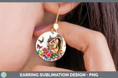 GorgeousWoodland Rainbow Splash Round Earrings design.