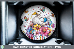 GorgeousWoodland Rainbow Splash Car Coaster design.