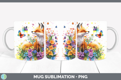 GorgeousWoodland Rainbow Splash Mug Wrap design.