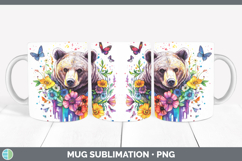 GorgeousWoodland Rainbow Splash Mug Wrap design.