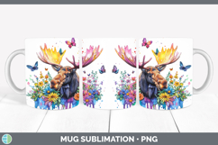 GorgeousWoodland Rainbow Splash Mug Wrap design.