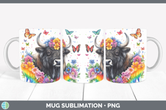 GorgeousWoodland Rainbow Splash Mug Wrap design.