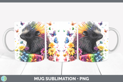 GorgeousWoodland Rainbow Splash Mug Wrap design.