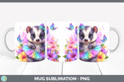 GorgeousWoodland Rainbow Summer Mug Wrap design.